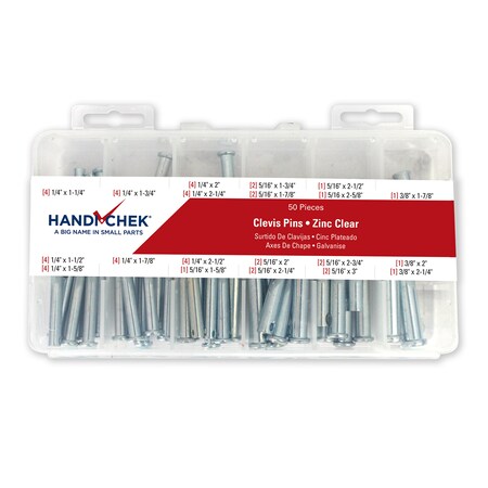 Handi-Chek Clevis Pin Asst CS ZC 50pc DISP-CLP050